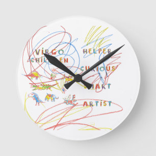 Virgo Child Astrology Zodiac Round Clock