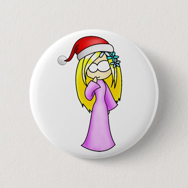 Virgo Christmas Button (Front)