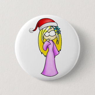 Virgo Christmas Button