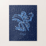 Virgo Constellation And Zodiac Sign With Stars Jigsaw Puzzle at Zazzle
