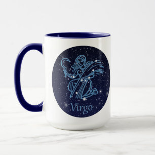 Virgo Constellation and Zodiac Sign with Stars Mug