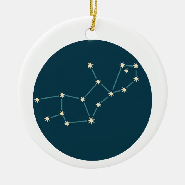 Virgo Constellation Ceramic Ornament (Front)