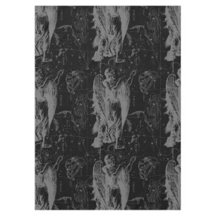 Virgo Constellation Hevelius 1690 on Black Tablecloth