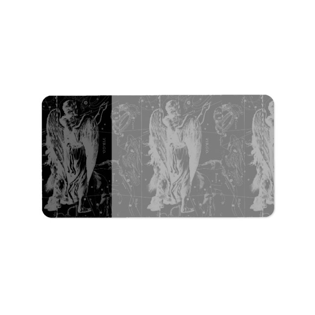 Virgo Constellation Hevelius 1690 Vintage Label (Front)