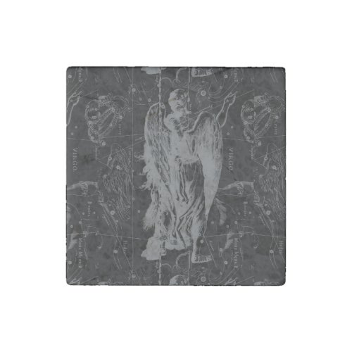 Virgo Constellation Hevelius 1690 Vintage Stone Magnet