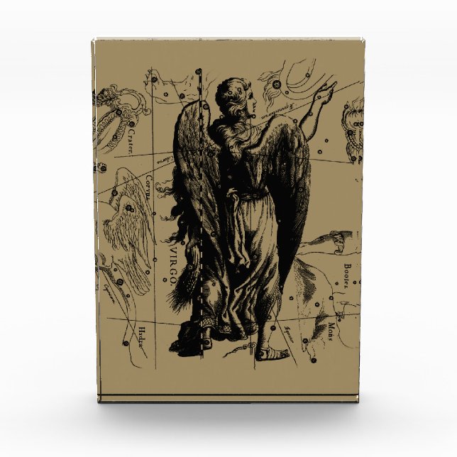 Virgo Constellation Hevelius Etching Style Award (Front)