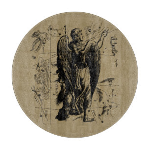 Virgo Constellation Hevelius Etching Style Cutting Board