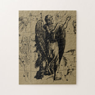 Virgo Constellation Hevelius Etching Style Jigsaw Puzzle