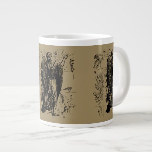Virgo Constellation Hevelius Etching Style Large Coffee Mug