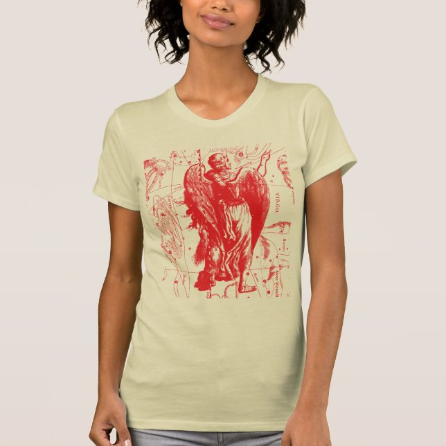 Virgo Constellation Map Hevelius 1690 Fashion T-Shirt (Front)