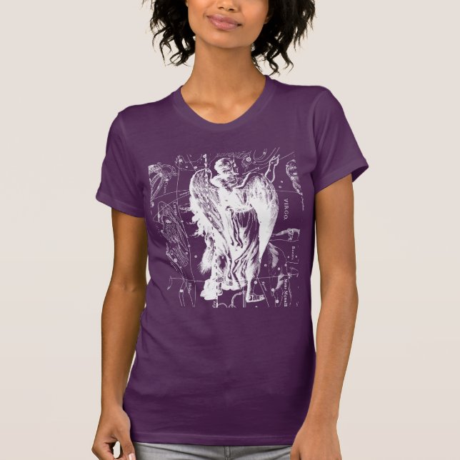 Virgo Constellation Map Hevelius 1690 Fashion T-Shirt (Front)