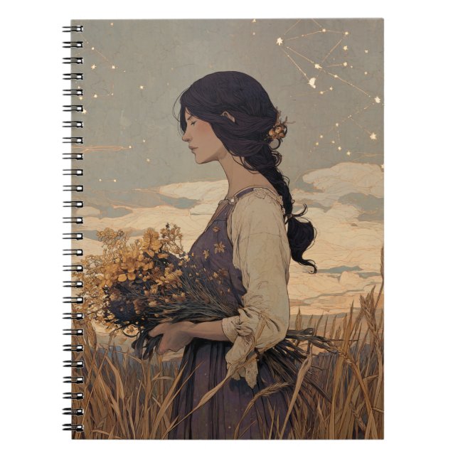 Virgo Constellation Notebook (Front)