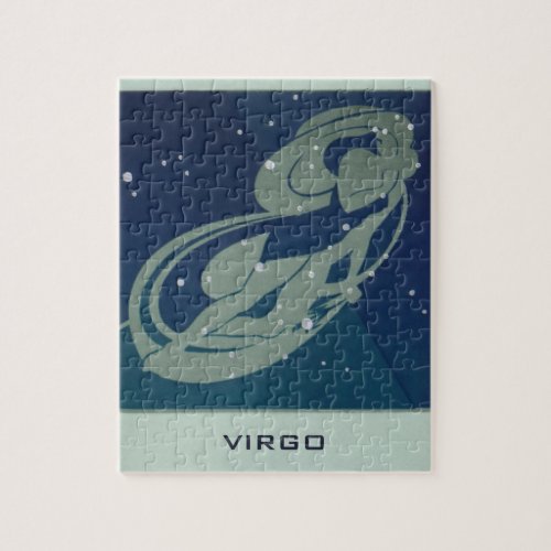 Virgo Constellation Vintage Zodiac Astrology Jigsaw Puzzle