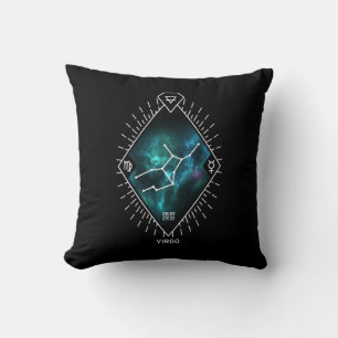 Virgo Constellation & Zodiac Symbol Throw Pillow