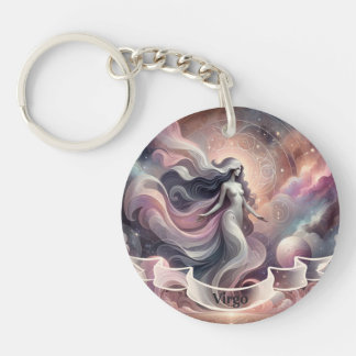 Virgo Cosmic Celestial Zodiac Keychain