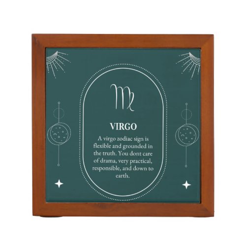 Virgo customize name 12 signs of the Zodiac Desk Organizer