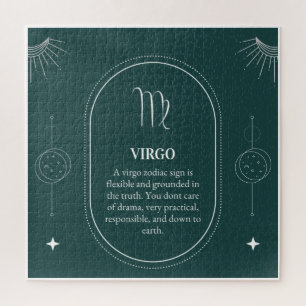 Virgo customize name 12 signs of the Zodiac Jigsaw Puzzle