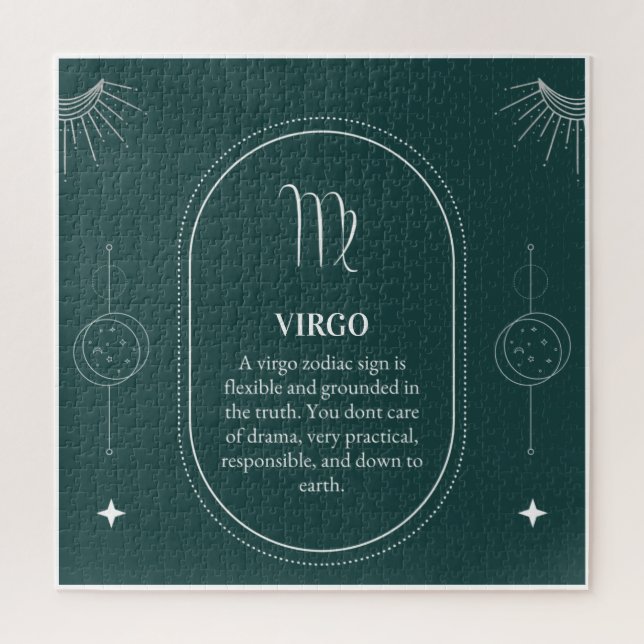 Virgo customize name 12 signs of the Zodiac Jigsaw Puzzle (Vertical)