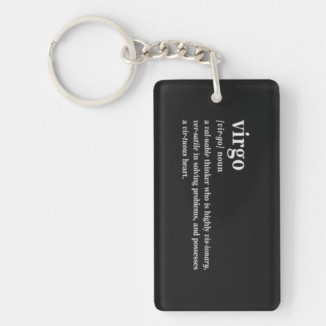 Virgo Definition Aesthetic Astrology Gift Keychain (Front)