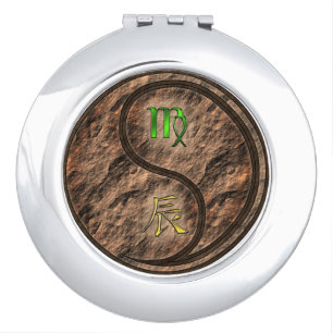 Virgo & Earth Dragon Compact Mirror