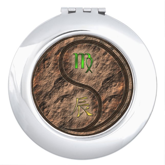 Virgo & Earth Dragon Compact Mirror (Front)
