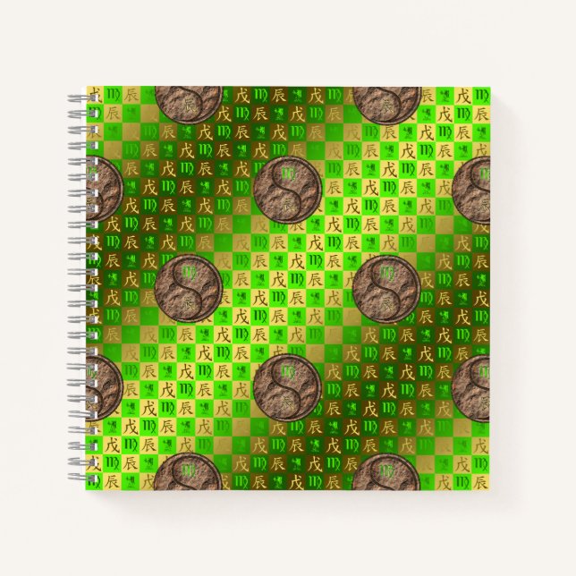 Virgo & Earth Dragon Notebook (Front)