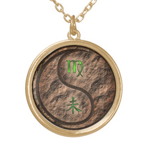Virgo Earth Goat Gold Plated Necklace