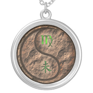 Virgo & Earth Goat Silver Plated Necklace