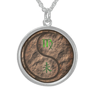 Virgo & Earth Goat Sterling Silver Necklace