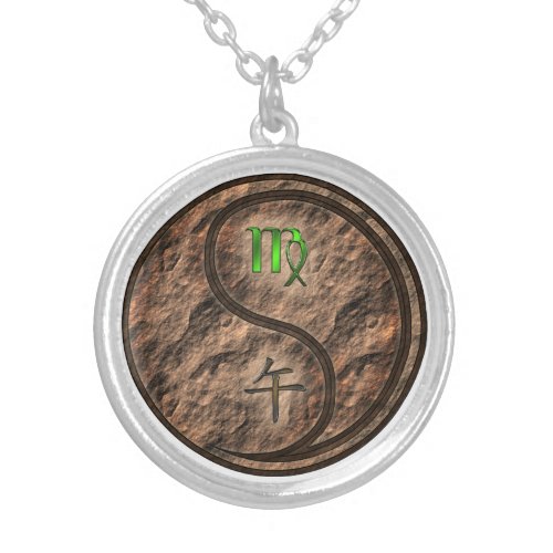 Virgo Earth Horse Silver Plated Necklace