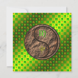 Virgo & Earth Monkey Card