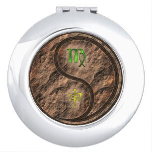 Virgo & Earth Monkey Compact Mirror