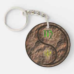 Virgo & Earth Monkey Keychain