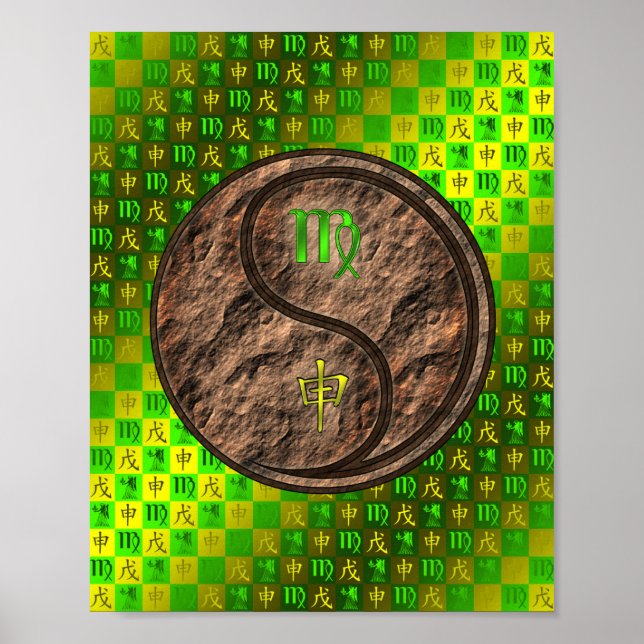 Virgo & Earth Monkey Poster (Front)