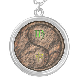 Virgo & Earth Monkey Silver Plated Necklace