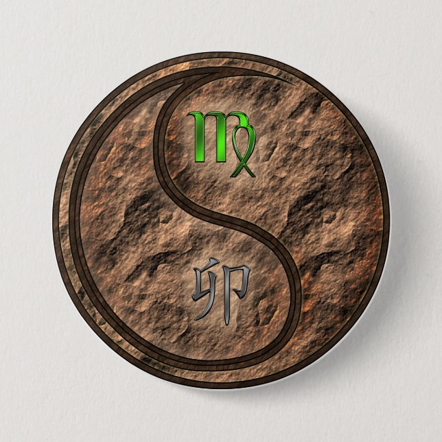 Virgo & Earth Rabbit Button (Front)