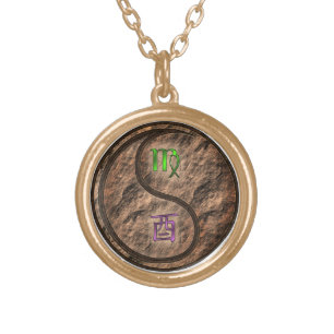 Virgo & Earth Rooster Gold Plated Necklace