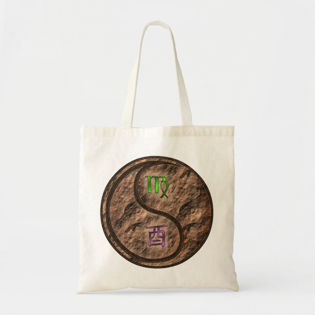 Virgo & Earth Rooster Tote Bag (Front)