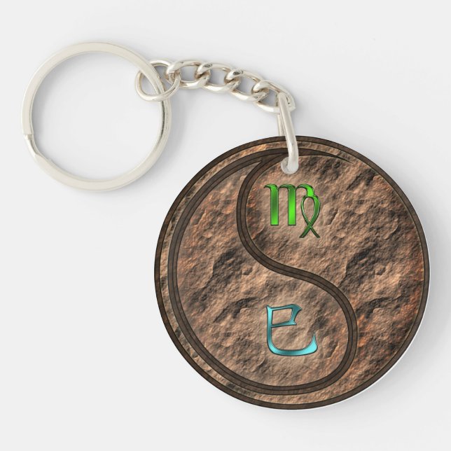 Virgo & Earth Snake Keychain (Front)