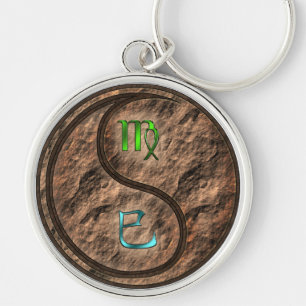 Virgo & Earth Snake Keychain
