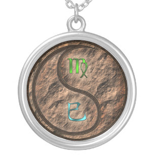 Virgo & Earth Snake Silver Plated Necklace