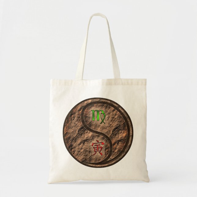 Virgo & Earth Tiger Tote Bag (Front)