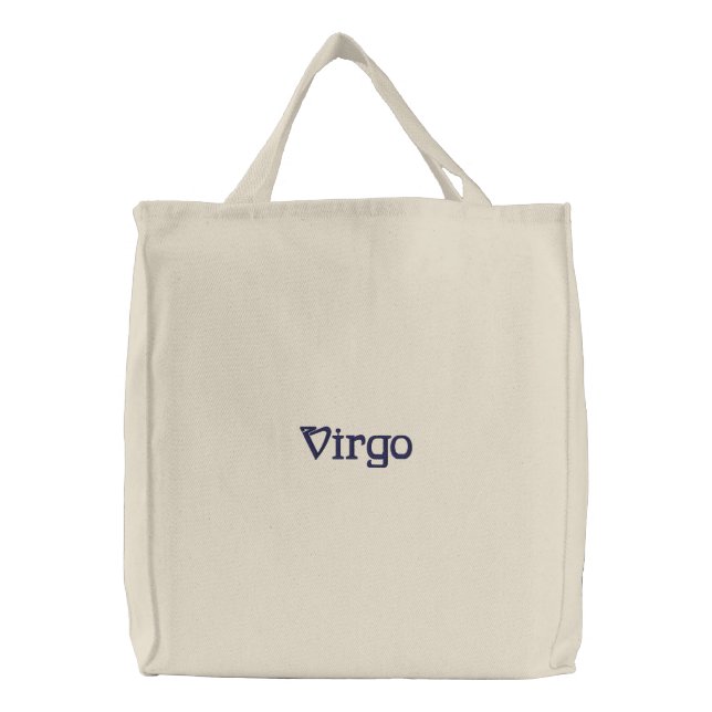 VIRGO EMBROIDERED TOTE BAG (Front)
