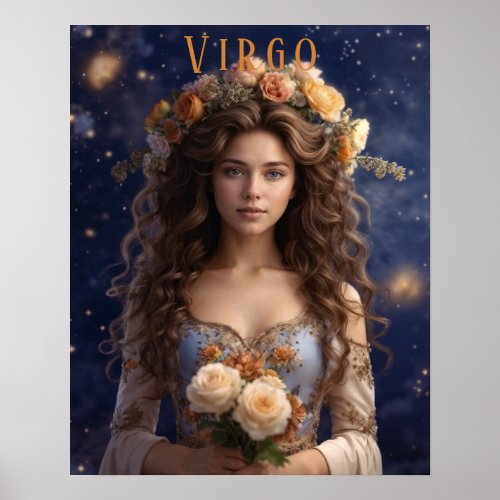 Virgo Female Astrological Poster