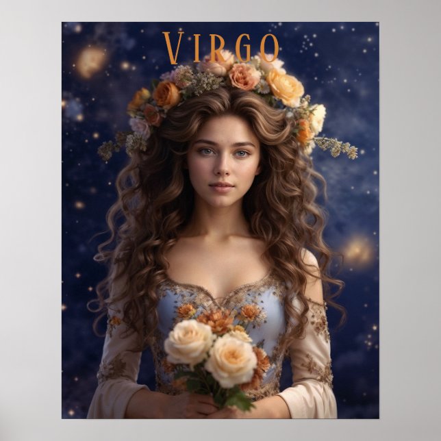 Virgo Female Astrological Poster (Front)