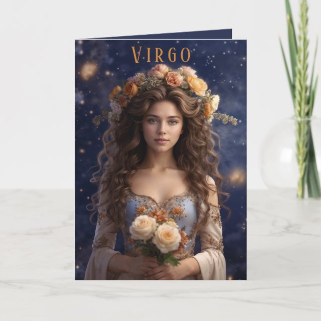 Virgo Female Birthday Card (Front)