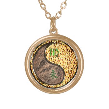 Virgo Fire Goat Gold Plated Necklace by ouroborosgear at Zazzle