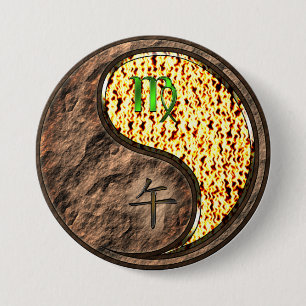 Virgo & Fire Horse Button