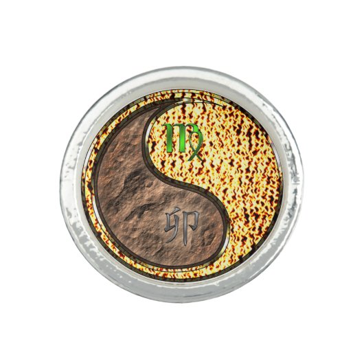 Virgo & Fire Rabbit Ring (Front)