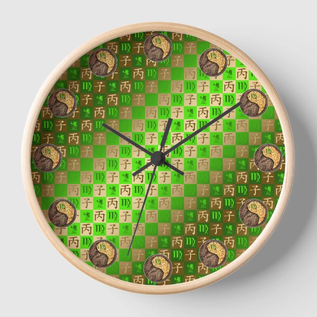 Virgo & Fire Rat Clock (Front)